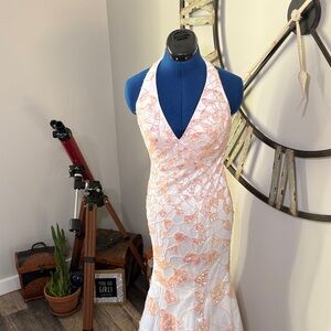 Cassandra Stone White and Pink Formal Dress